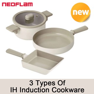 NEOFLAM 3 Types of B IH Induction Cookware Egg Roll Pot Frying Pan