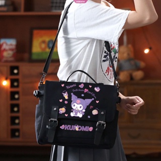 Sanrio Kuromi กระเป๋าสะพายไหล่ กระเป๋าถือ ผ้าแคนวาส ลายการ์ตูนน่ารัก สไตล์ญี่ปุ่น สําหรับสตรี นักเรียน Y2k