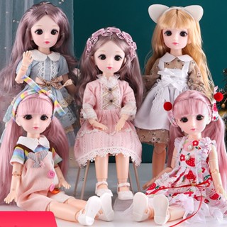 ชุดของเล่นตุ๊กตาเจ้าหญิง BJD 3D ข้อต่อขยับได้ 23 ข้อต่อ 1/6 30 ซม. DIY