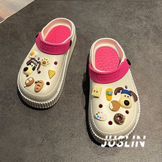 JUSLIN รองเท้าแตะ สะดวกสบาย รองเท้าแฟชั่นเกาหลี ด้านล่างหนา รองเท้าแตะผู้หญิง 2023 ใหม่ APR0601