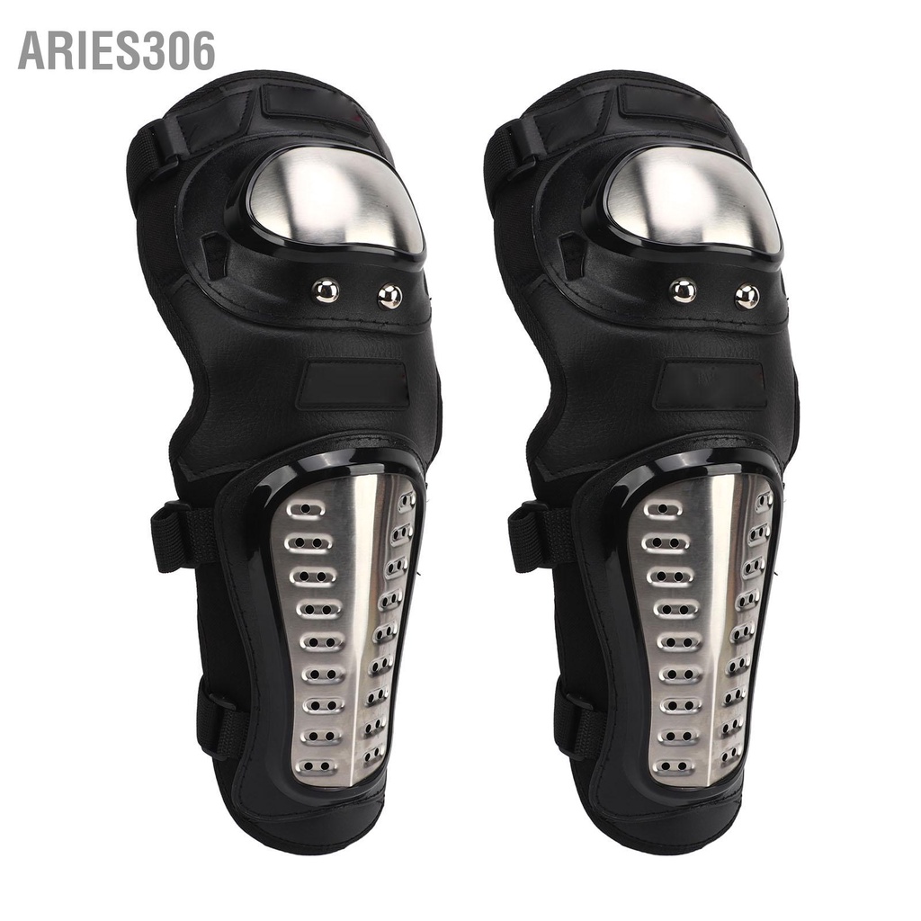 aries306-สนับเข่าสำหรับผู้ใหญ่-สแตนเลส-สนับเข่าป้องกัน-สำหรับการขี่จักรยาน-รถจักรยานยนต์-ขี่สเก็ต