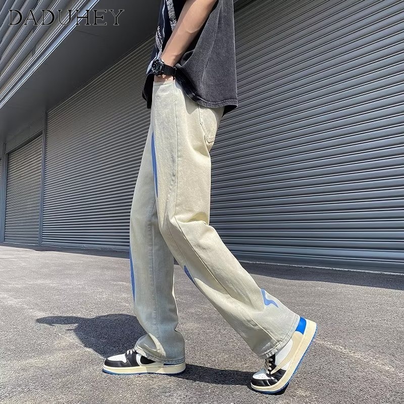 daduhey-mens-2023-new-summer-hong-kong-style-fashion-loose-all-matching-jeans-hip-hop-ins-high-street-handsome-casual-pants