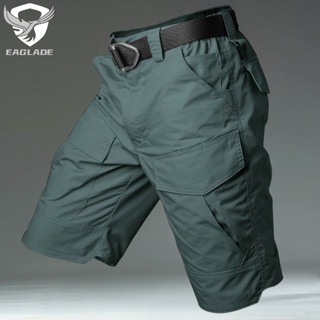 Eaglade กางเกงขาสั้นยุทธวิธีผู้สูงอายุ LF332 สีเขียว