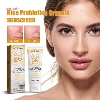 Aasleaty ครีมกันแดดออร์แกนิก SPF50 PA++++ 40 กรัม สําหรับผิวหน้า ทุกสภาพผิว