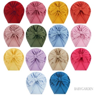 Babygarden- หมวกผ้าโพกหัว ยืดหยุ่น ประดับโบว์ สไตล์วินเทจ สําหรับเด็ก