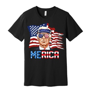 เสื้อยืด พิมพ์ลาย President Joe Biden Merica 4th Of July American Party 2022 แฟชั่นฤดูร้อน สําหรับผู้ชาย