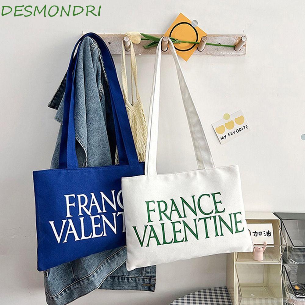 desmondri-กระเป๋าถือ-กระเป๋าสตางค์-ผ้าแคนวาส-ทรงโท้ท-ขนาดใหญ่-จุของได้เยอะ-สไตล์เกาหลี-ฝรั่งเศส-วาเลนไทน์-สําหรับใส่เครื่องสําอาง-ลิปสติก-เดินทาง