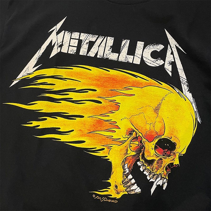 พร้อมส่ง-metallica-the-flaming-skull-1994-ลิขสิทธิ์แท้มือหนึ่ง-การเปิดตัวผลิตภัณฑ์ใหม่-t-shirt