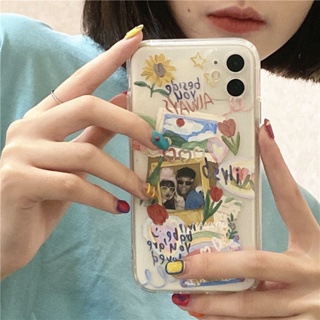 Oil Painting Photo Frame Phone Case For Iphone12pro Phone Case for iphone 11 All-Inclusive X/Xs Transparent 8plus Soft 7