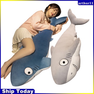 Arthur หมอนตุ๊กตาปลาฉลาม แบบนิ่ม ขนาดใหญ่ เหมาะกับของขวัญวันเกิด ของเล่นสําหรับเด็ก