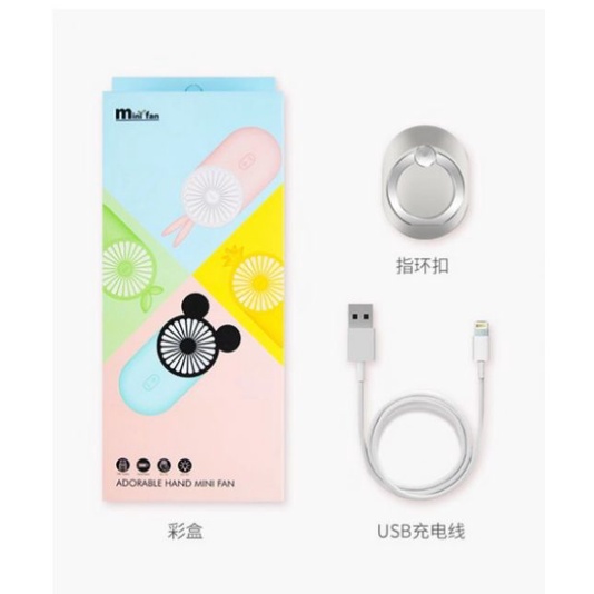 ใหม่-มินิพัดลม-มิกกี้-mickey-ลูกแมว-พร้อมสายชาร์จ-usb-และไฟในตัว-2023