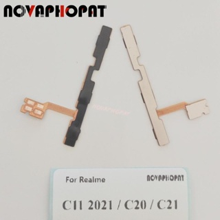 Novaphopat สายเคเบิลปุ่มเปิดปิดเสียง สําหรับ Realme C11 2021 C20 C21