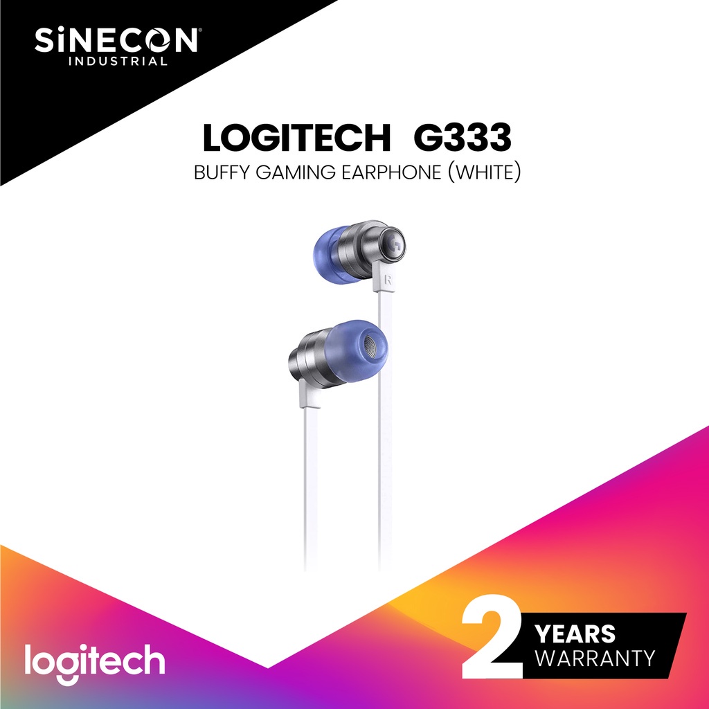 Logitech หูฟังเกมมิ่ง G333 BUFFY GAMING EARPHONES - WHITE By Sinecon ...
