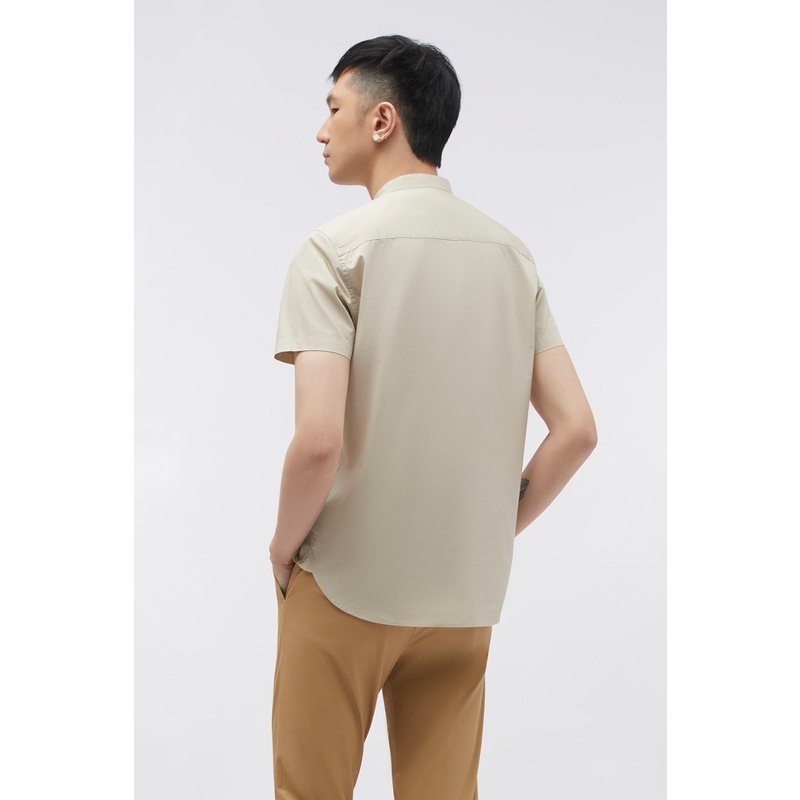 esp-เสื้อเชิ้ตแขนสั้นคอจีน-ผู้ชาย-สีกากี-stand-collar-short-sleeve-shirt-3648