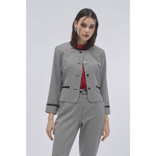 ESPADA แจ็คเก็ตลายฮาวส์ทูธ ผู้หญิง | Monochromic Houndstooth Jacket | 4607