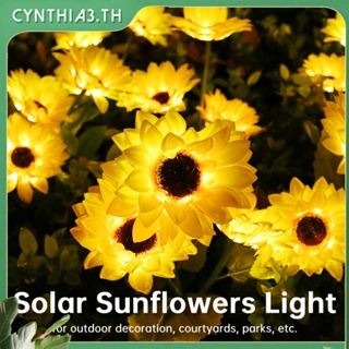 ดอกทานตะวัน LED ไฟสวนพลังงานแสงอาทิตย์ดอกทานตะวันแสงกลางแจ้งพลังงานแสงอาทิตย์โคมไฟสนามหญ้ากันน้ำสำหรับบ้านสวนลานสนามหญ้าลาน P Athway ตกแต่ง Cynthia