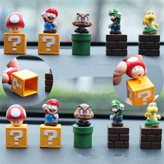 ฟิกเกอร์ หุ่นการ์ตูน Super Mario Bros Luigi Shy Guy Mushroom ของเล่นสําหรับเด็ก เก็บสะสม ตกแต่งเค้ก 5 12 ชิ้น ต่อล็อต