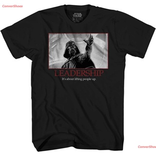 【ใหม่】👕✨เสื้อยืดกีฬา STAR WARS Darth Vader Leadership Motivational Poster Mens T-Shirt Mens Womens T-shirts