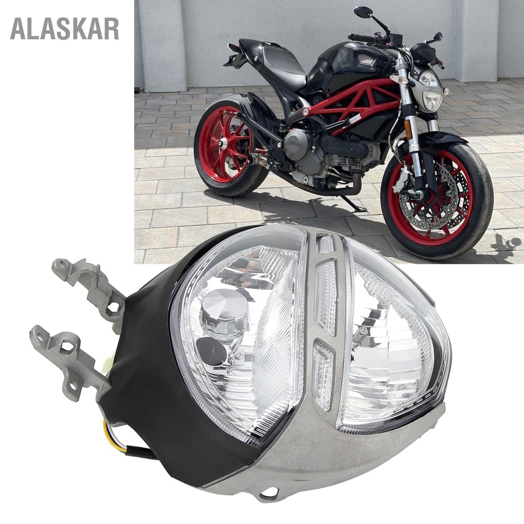 alaskar-ไฟหน้ารถจักรยานยนต์กันน้ำไฟหน้าวงเล็บสำหรับ-ducati-monster-1100-1100s-m1000-696-795-796