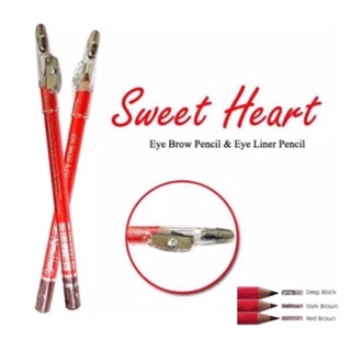 ❤️❤️ สวีทฮาร์ท ดินสอเขียนคิ้ว มีกบเหล่า Sweet Heart Eye Brow Pencil & Eye Liner Pencil + Sharpener