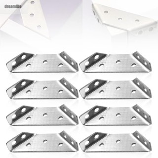 【DREAMLIFE】Reinforcing Right Angle Joints Stainless Steel Corner Bracket Connector for Universal Furniture