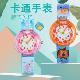นาฬิกาข้อมือควอตซ์ สายซิลิโคน แบบนิ่ม ขนาดเล็ก ลายการ์ตูนน่ารัก สไตล์เกาหลี และญี่ปุ่น สําหรับเด็กผู้หญิง