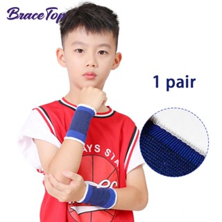 Bracetop สนับข้อมือ ซัพพอร์ตข้อมือ สําหรับเด็กผู้ชาย และเด็กผู้หญิง สําหรับเล่นบาสเก็ตบอล วอลเลย์บอล ขี่จักรยาน เต้นรํา รถจักรยานยนต์ 1 คู่