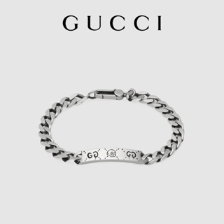 [พร้อมส่ง] Gucci Gucci Ghost Chain สร้อยข้อมือเงิน สําหรับผู้ชาย