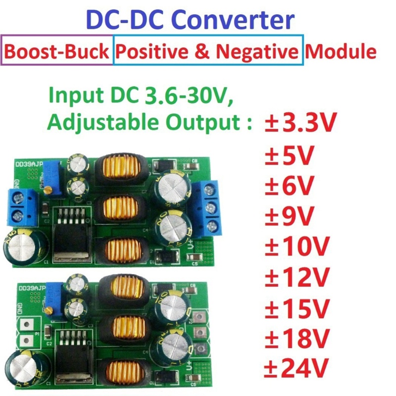 ev-dc-dc-ตัวแปลงแรงดันไฟฟ้า-บูสท์บัค-โมดูลบวก-ลบ-แรงดันไฟฟ้า-เอาท์พุตคู่