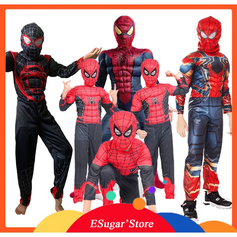 ชุดจั๊มสูท-ชุดคอสเพลย์-marvel-superhero-spider-man-เหมาะกับปาร์ตี้ฮาโลวีน-สําหรับเด็กผู้ชาย