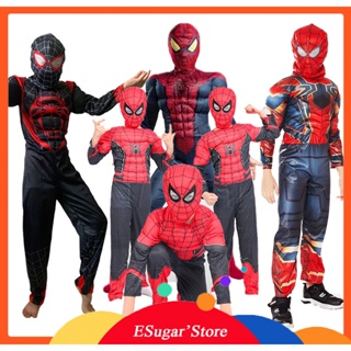 ชุดจั๊มสูท ชุดคอสเพลย์ Marvel Superhero Spider Man เหมาะกับปาร์ตี้ฮาโลวีน สําหรับเด็กผู้ชาย