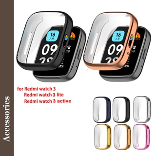 เคสป้องกัน TPU แบบนิ่ม ชุบไฟฟ้า สําหรับ Redmi Watch 3 Active Watch3 Lite