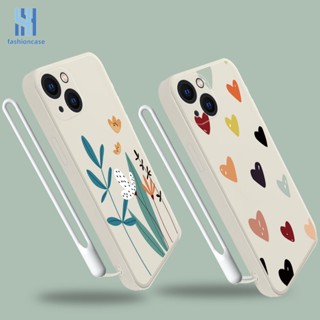 เคสโทรศัพท์มือถือ ลายหัวใจ พร้อมสายคล้อง สําหรับ Samsung A03 A51 A32 A13 A23 A52 A12 A10S A50 A20S J2 J7 Prime A02S A20 A50S A10 A30S A52S A30 M12 M01S A125 A13 Life F12 M10S M40S A515F A207F M02S A025 F02S M10