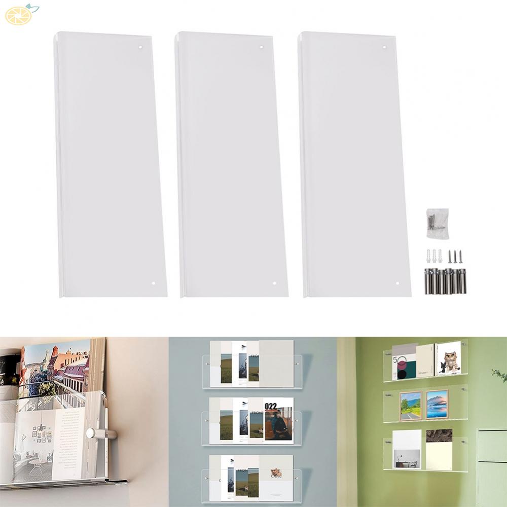 【VARSTR】Booklet Holder Wall Mount Wall Mounted Bookshelf Acrylic Carving Cutting Shopee Thailand