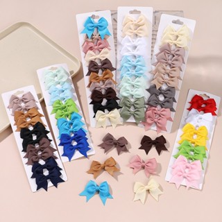 10 ชิ้น / เซต หลายสไตล์ กิ๊บริบบิ้น ธัญพืช สําหรับเด็กผู้หญิง แฮนด์เมด สีพื้น มินิ น่ารัก เครื่องประดับผม สําหรับเด็ก