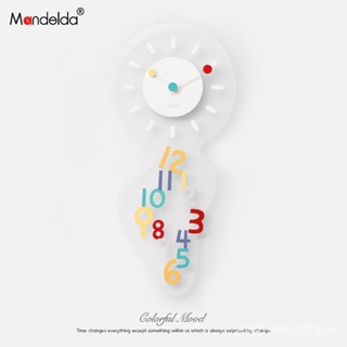 [พร้อมส่ง] Mandelda นาฬิกาแขวนผนัง สไตล์โมเดิร์น เรียบง่าย สําหรับตกแต่งบ้าน ห้องนั่งเล่น
