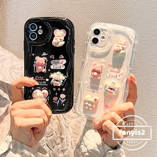 เคสป้องกันโทรศัพท์มือถือ ลายตุ๊กตาหมีนําโชค 3D สําหรับ Samsung A05s A05 A14 A04E A34 A04 A13 A54 A04s A24 A23 A03 A52 A52s A03s A02s A12 A22 A51 A32 A50 A30s A50s