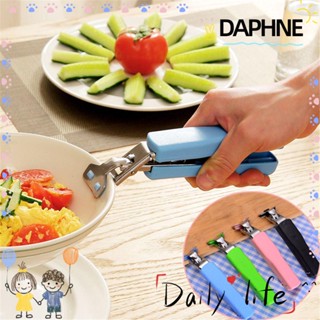 Daphne อุปกรณ์คลิปหนีบจานสแตนเลสมัลติฟังก์ชั่นกันลื่นสําหรับเตาอบไมโครเวฟกันลื่น