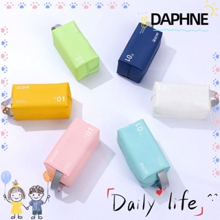 Daphne กระเป๋าเครื่องสําอาง PVC มีซิป แบบพกพา สําหรับเดินทาง