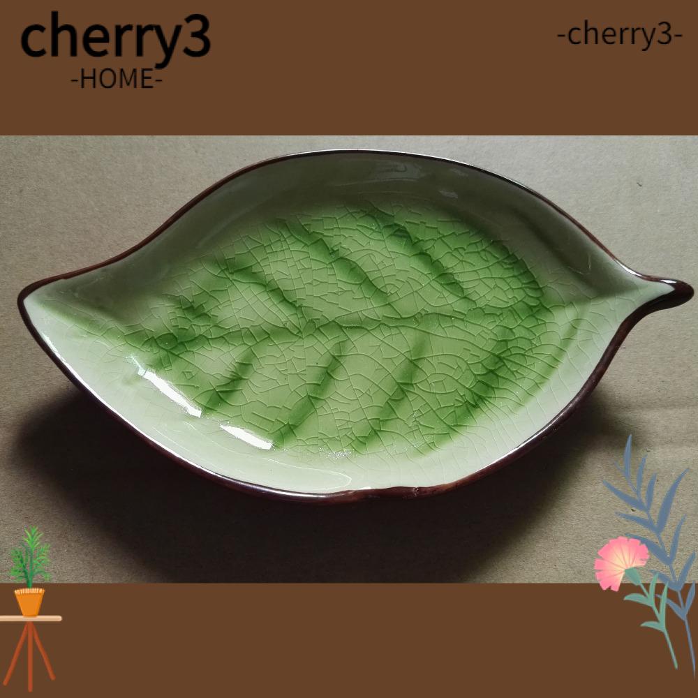 cherry3-ใหม่-ที่วางช้อน-เซรามิค-รูปใบไม้-ขนาด-6-7-x-3-9-นิ้ว-สีเขียว-สําหรับทําอาหาร-2-ชิ้น