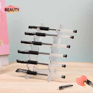 Beauty ชั้นวางแปรงปากกา 6 ช่อง 6 ชั้น สีใส