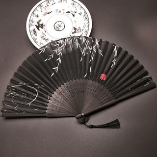 พัดไม้ไผ่ ขนาดเล็ก แบบพกพา สไตล์ญี่ปุ่นโบราณ แฟชั่นฤดูร้อน สําหรับผู้หญิง