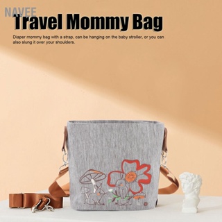 NAVEE กระเป๋าสะพายมัลติฟังก์ชั่นความจุขนาดใหญ่กันน้ำรูปแบบน่ารัก Mommy Bag สำหรับเดินทาง