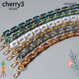 Cherry3 สายโซ่อะคริลิค สีทอง แบบเปลี่ยน สําหรับกระเป๋าถือ กระเป๋าสะพายไหล่ ครอสบอดี้