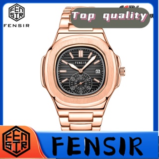 Fensir FENSIR พร้อมส่ง นาฬิกาข้อมือควอตซ์แฟชั่น หน้าปัดขนาดใหญ่ กันน้ํา มีปฏิทิน สร้างสรรค์