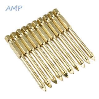 ⚡NEW 8⚡Drill Bit Spear Head Superhard Tile Glass Titanium Tungsten Carbide Alloy Gold