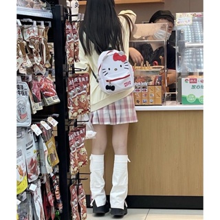 Factual pat Japanese college style two-dimensional cartoon kt cat backpack student backpack Hello Kitty schoolbag cute