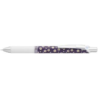 PENTEL ปากกาหมึกเจล 0.5 มม. หมึกสีน้ำเงิน รุ่น Yuzen BLN75YU09-C ด้ามลายดอกไม้ขาว