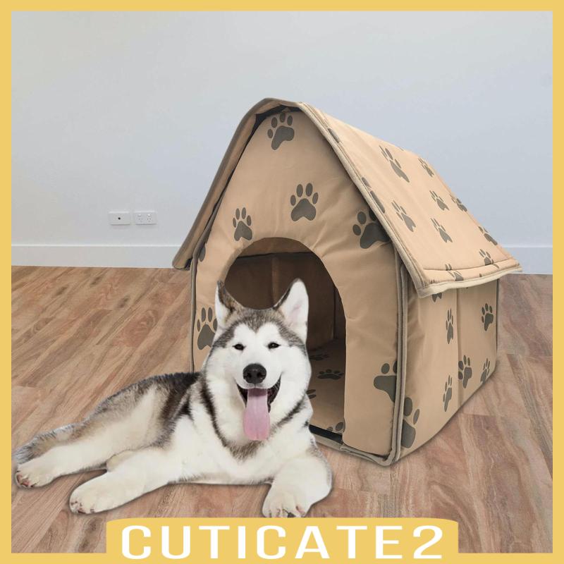 cuticate2-บ้านสัตว์เลี้ยง-แมว-แบบพับได้-ขนาดเล็ก-พร้อมเบาะรองนั่ง-ลายรอยเท้าแมว