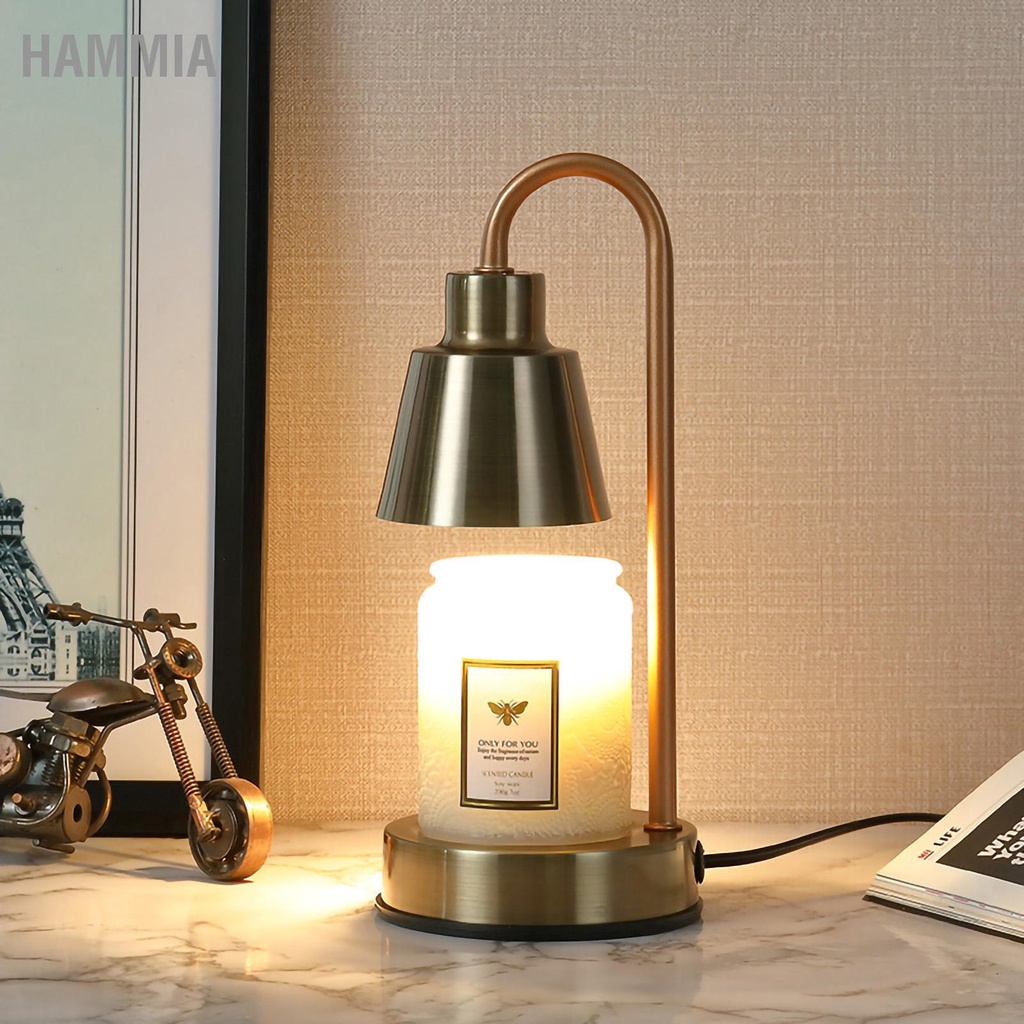 hammia-โคมไฟอุ่นเทียนในครัวเรือนปรับโคมไฟตั้งโต๊ะแฟชั่นพร้อมฐานเหล็กโคมไฟอโรมาโคมไฟเทียน